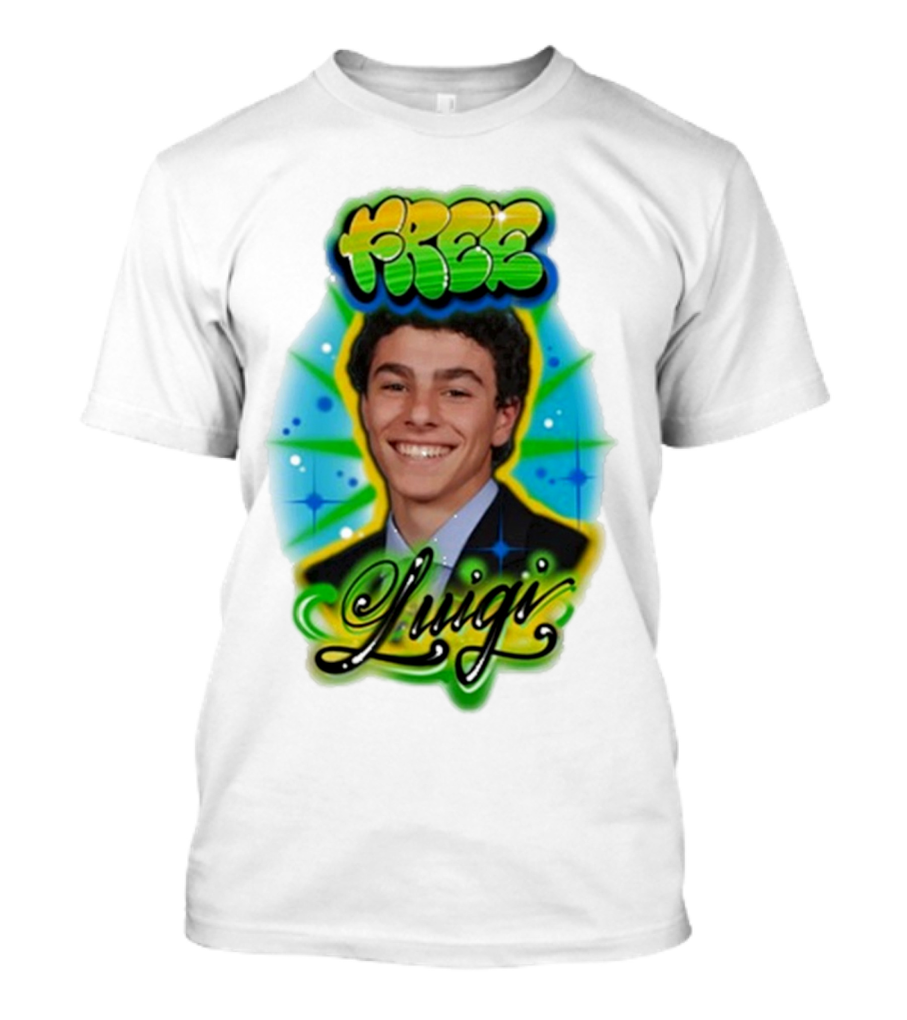Free Luigi Keiajah Airbrush Style T-Shirt
