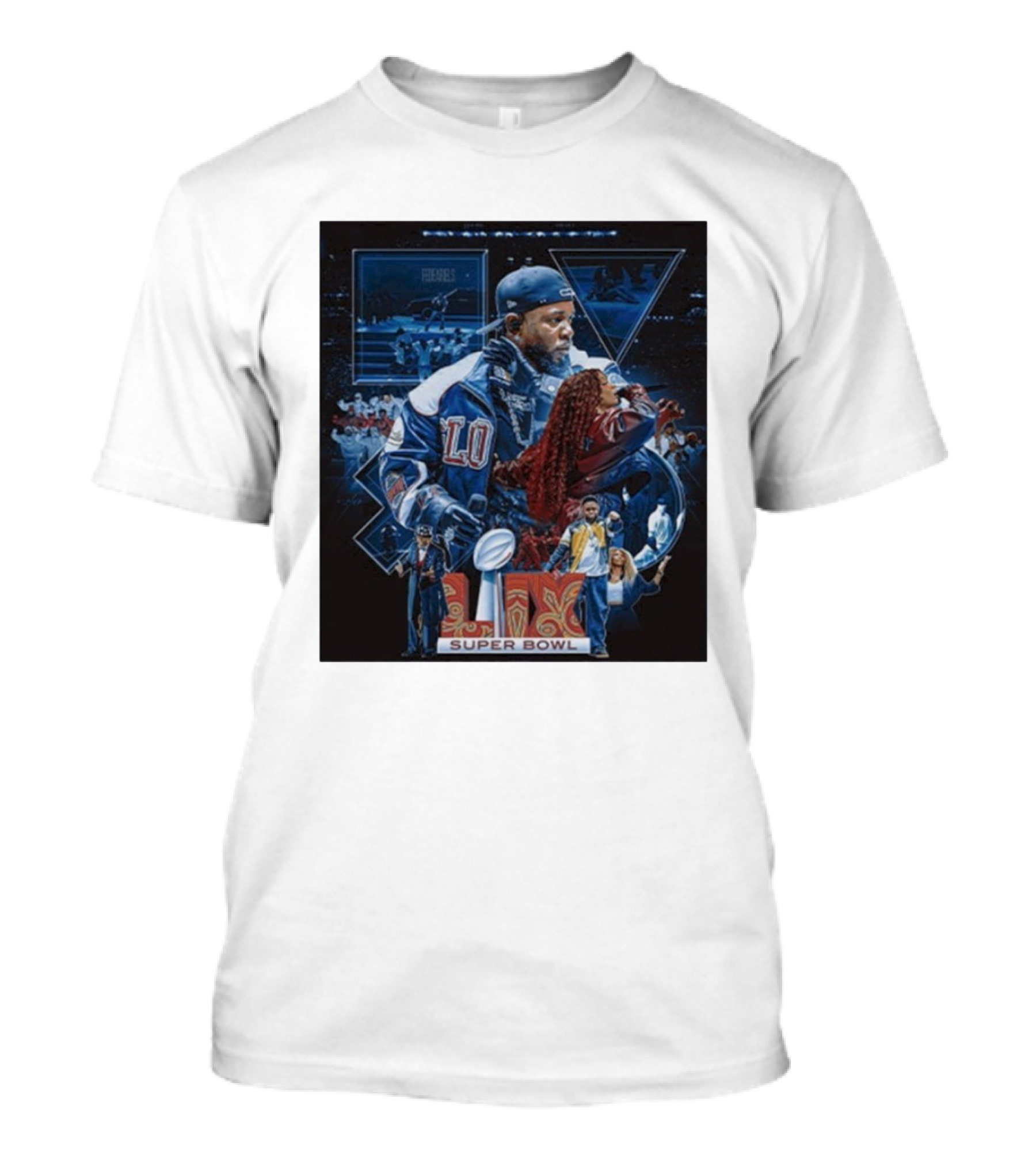 Kendrick Lamar SZA Super Bowl LIX 2025 Performance Collage T-Shirt