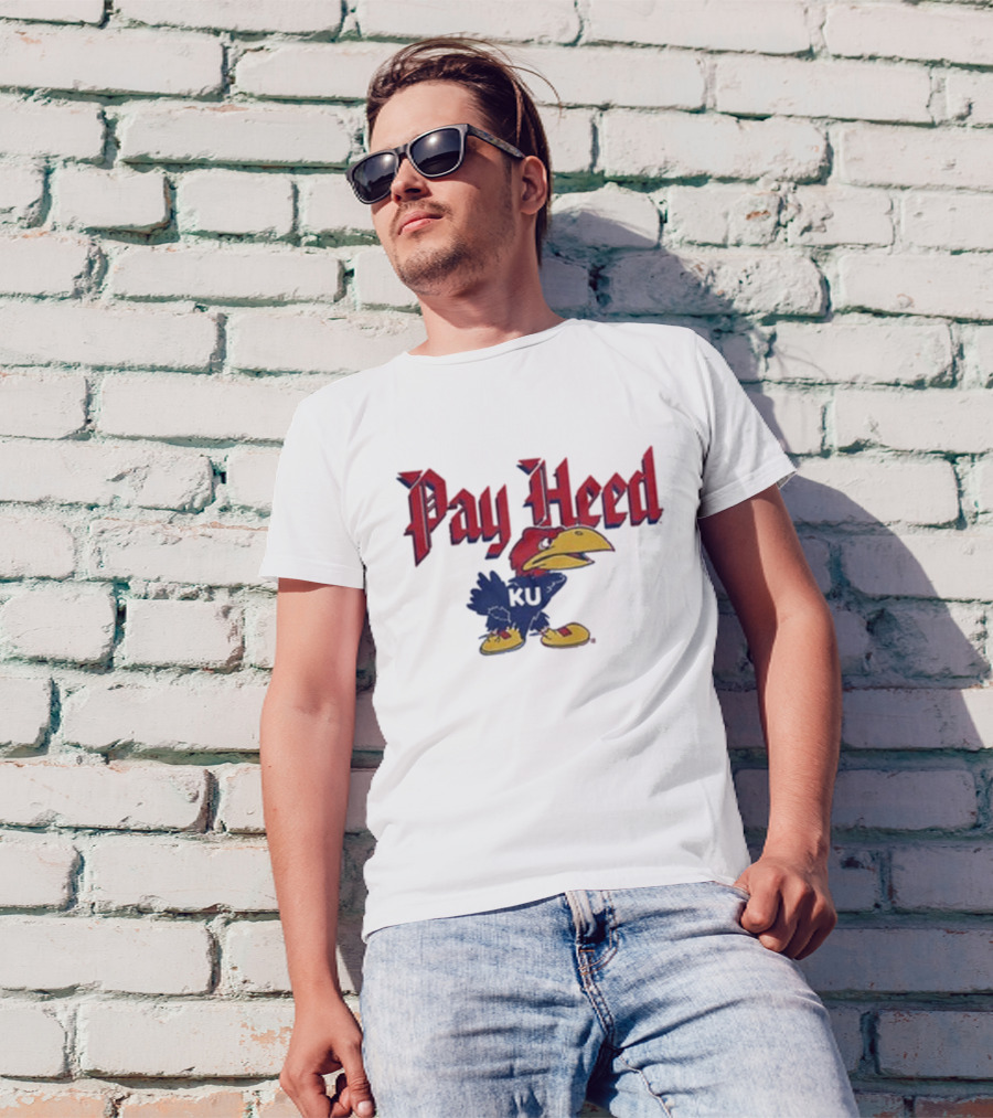 KU Pay Heed Jayhawk Vintage Style T-Shirt
