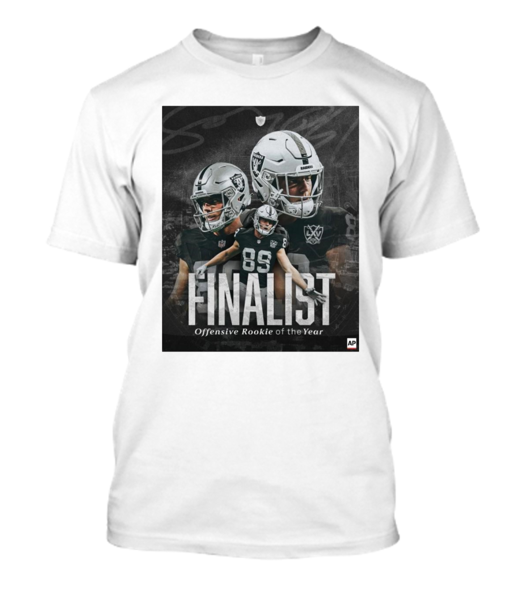 Las Vegas Raiders Finalist Offensive Rookie Of The Year Brock Bowers AP T-Shirt