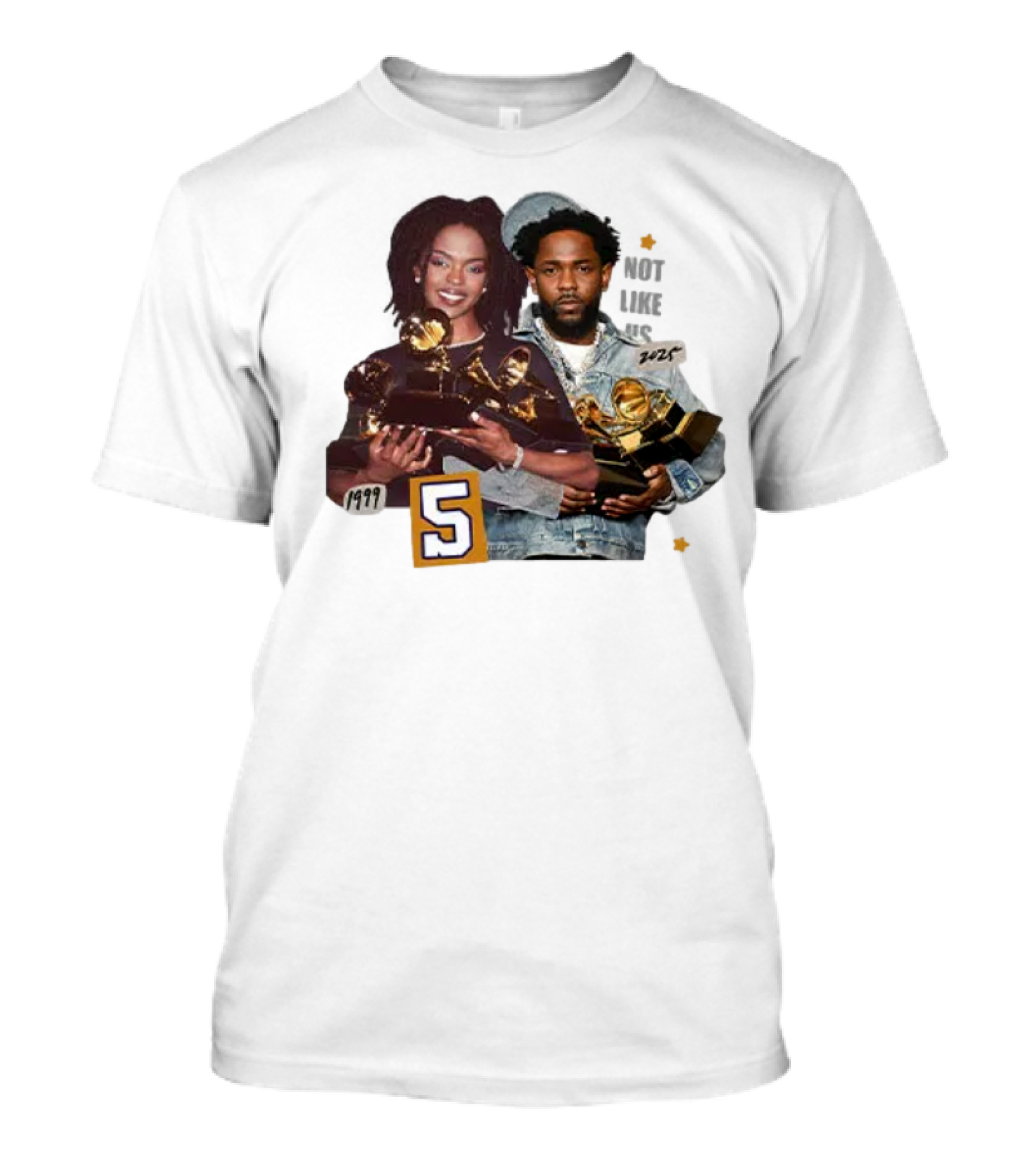 Lauryn Hill Kendrick Lamar Grammy Winners 1999 2023 Vintage Style Collaboration T-Shirt