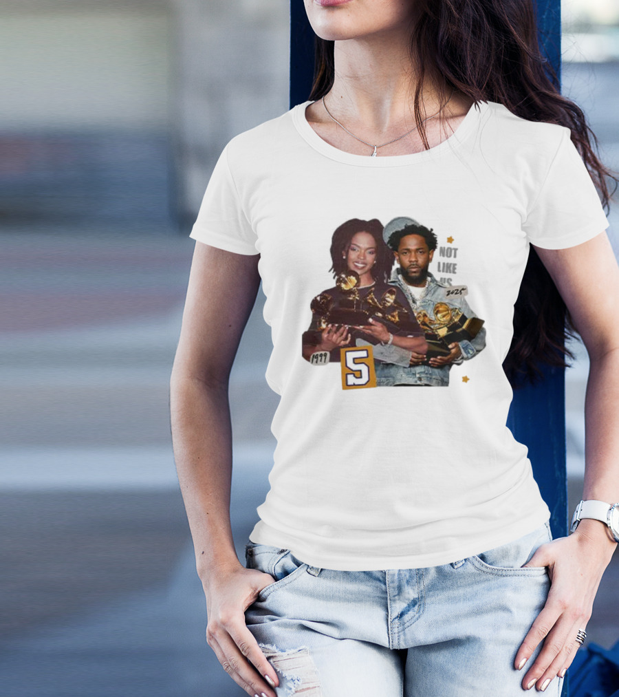 Lauryn Hill Kendrick Lamar Grammy Winners 1999 2023 Vintage Style Collaboration T-Shirt