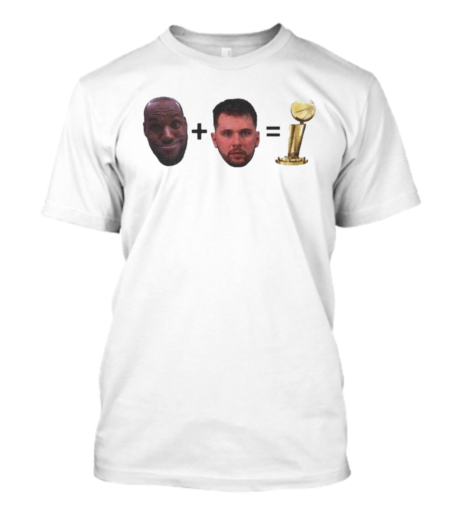 Lebron James Luka Doncic Equals World Champions Trophy T-Shirt