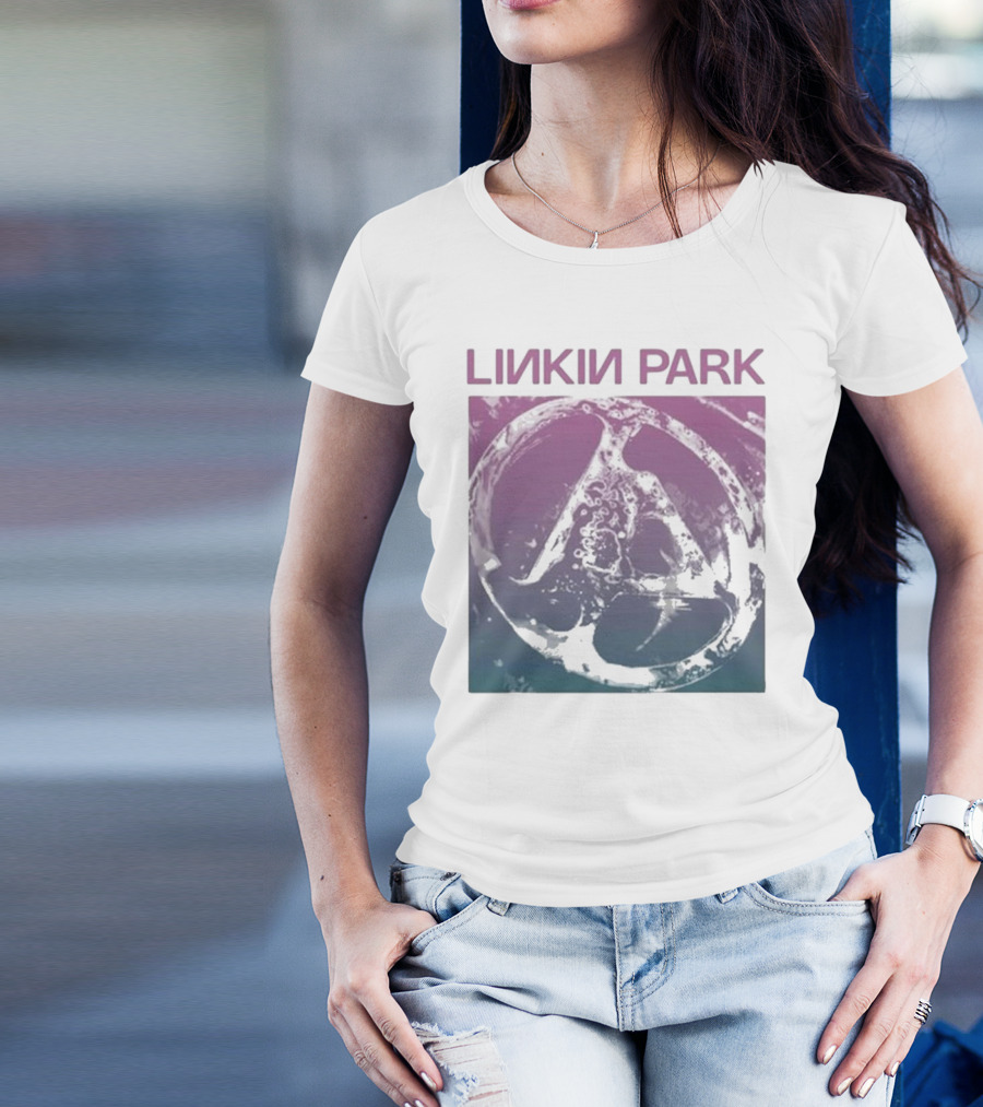 Linkin Park Gradient Circle Symbol Fz Deluxe Drop Shoulder T-Shirt