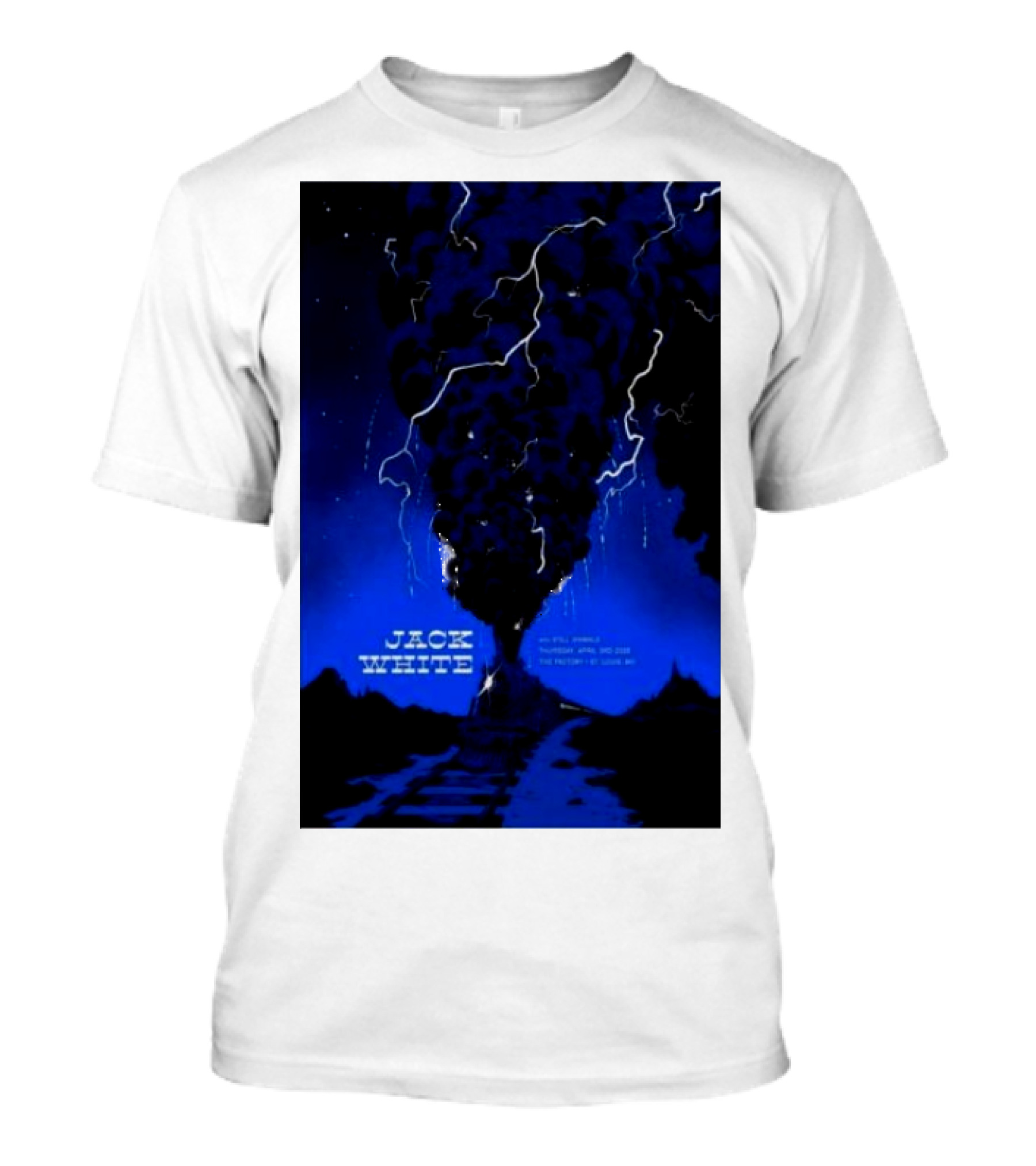Jack White Lightning Storm April 3 2025 The Factory Chesterfield MO Tour T-Shirt