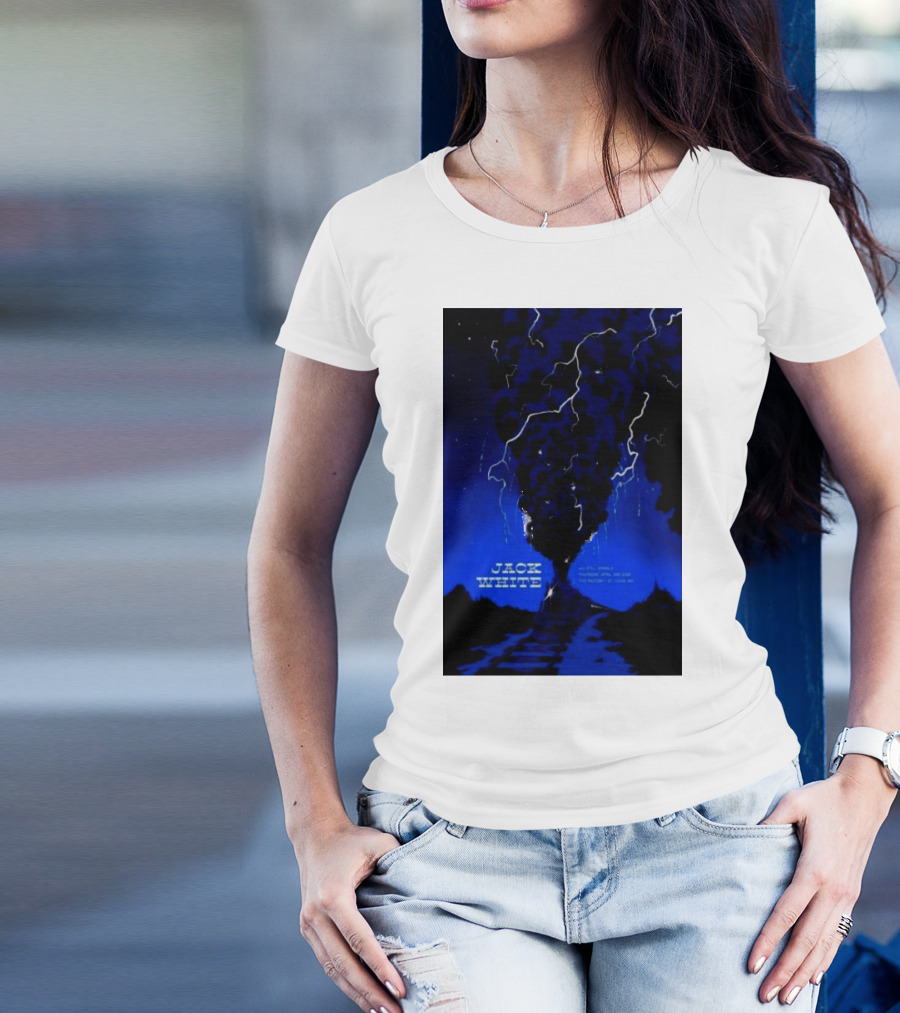 Jack White Lightning Storm April 3 2025 The Factory Chesterfield MO Tour T-Shirt