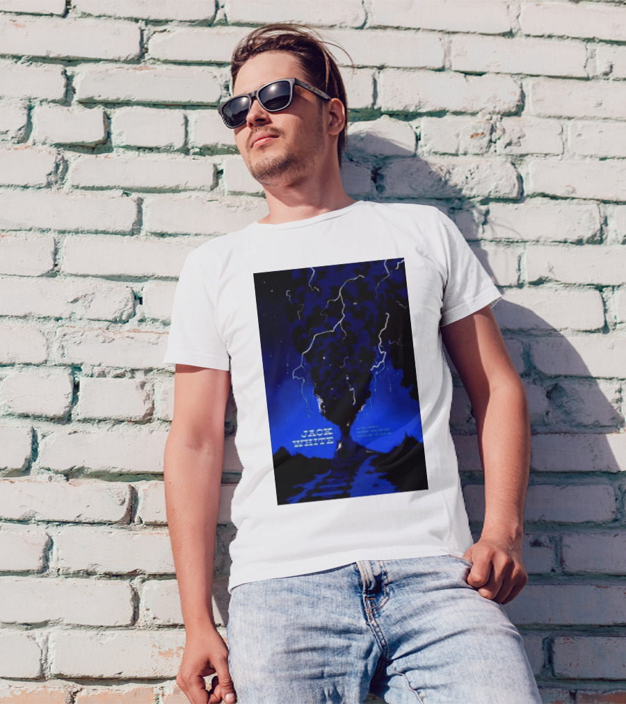 Jack White Lightning Storm April 3 2025 The Factory Chesterfield MO Tour T-Shirt