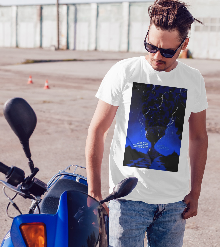 Jack White Lightning Storm April 3 2025 The Factory Chesterfield MO Tour T-Shirt