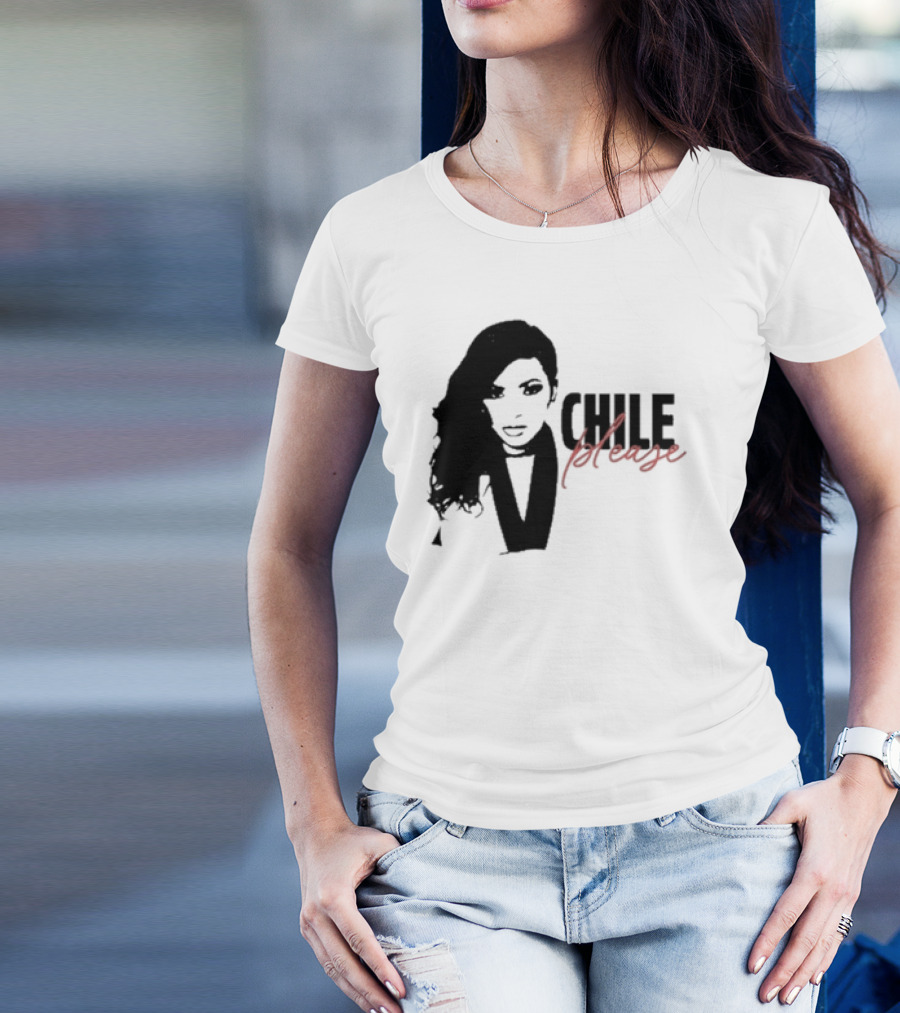 Jasmine Crockett Chile Please Silhouette Textured Portrait T-Shirt