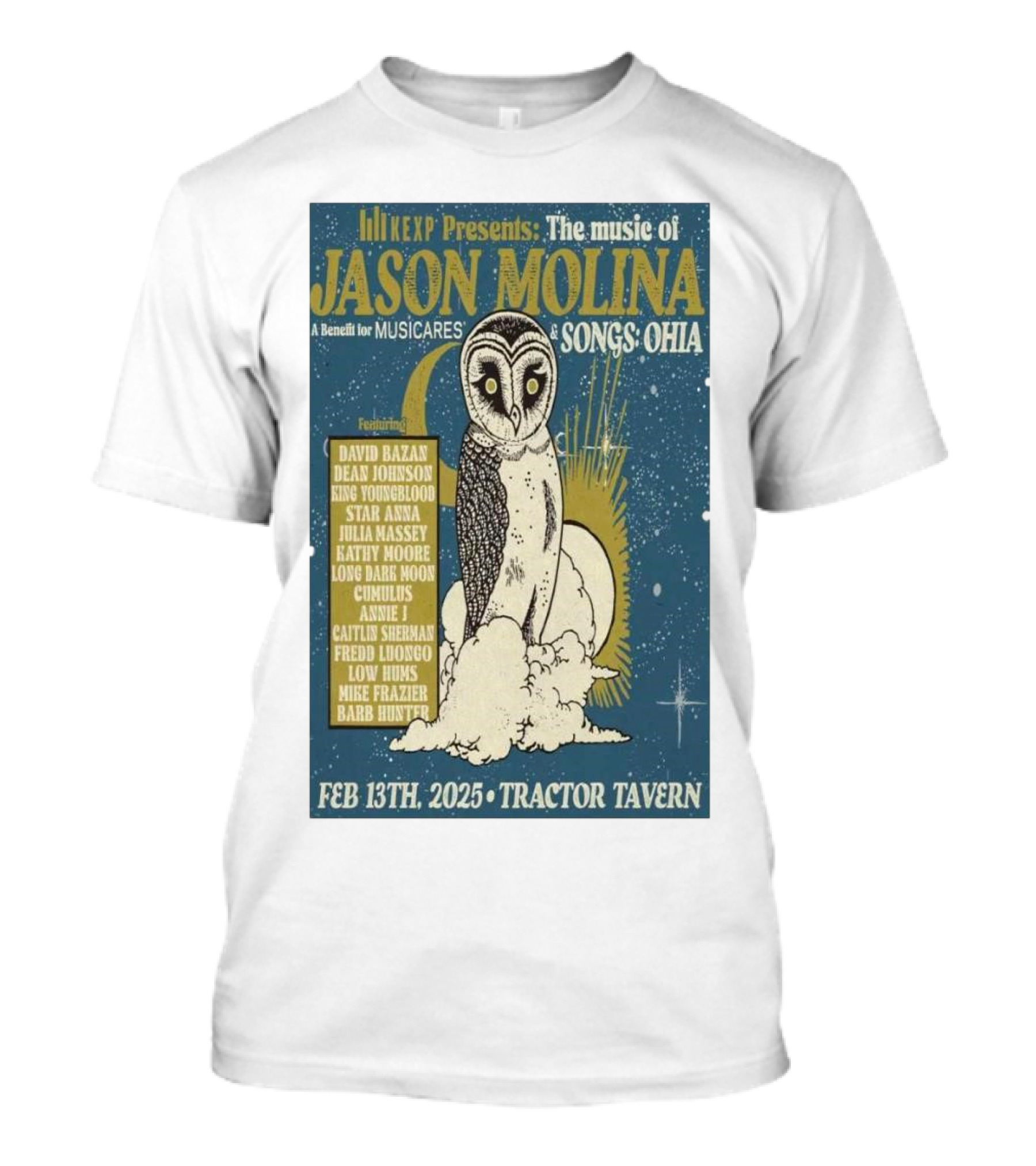 KEXP Presents The Music Of Jason Molina Concert For MusiCares At Tractor Tavern Feb 13th 2025 Featuring Songs: Ohia, T-Shirt