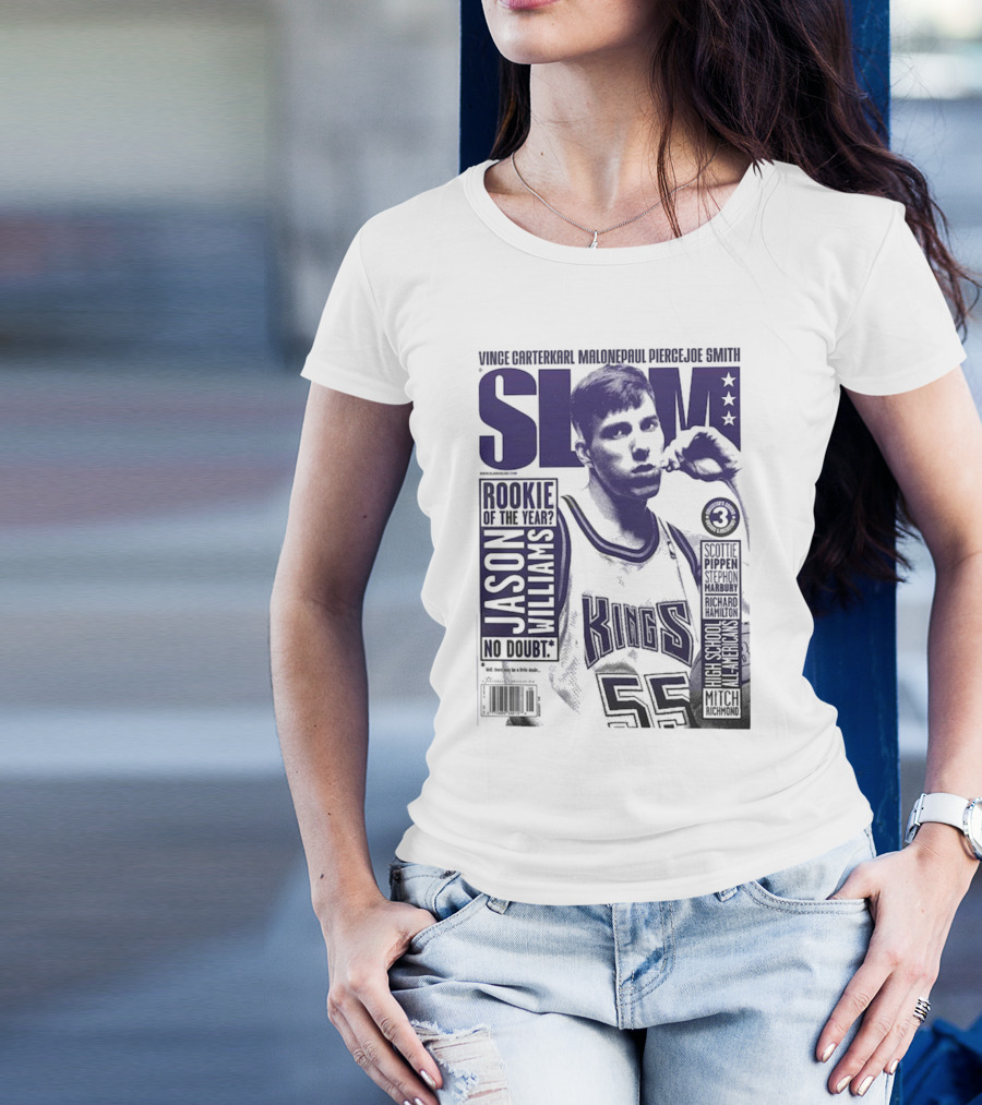SLAM Rookie Of The Year Jason Williams Kings Vince Carterpool Pierce Joe Smith Scottie Pippen T-Shirt