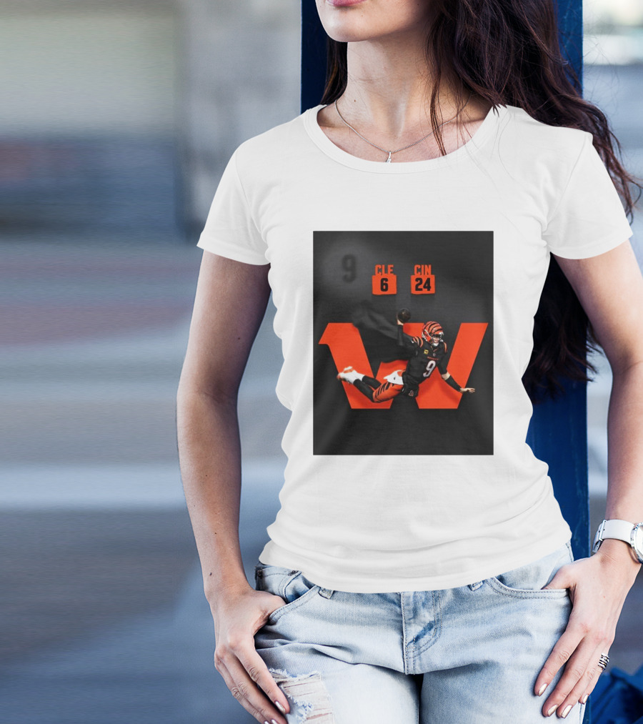 Joe Burrow Cincinnati Bengals Victory Over Cleveland Browns 6-24 Football T-Shirt