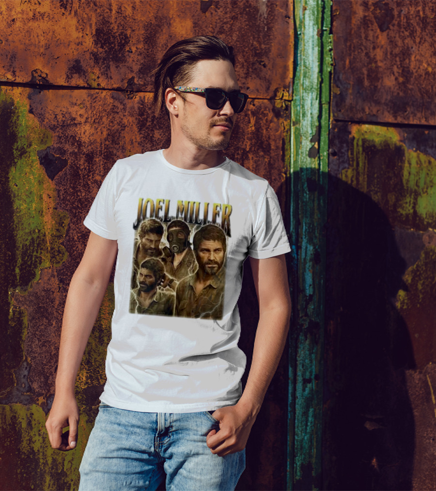 Joel Miller The Last Of Us Vintage Style Character Art T-Shirt