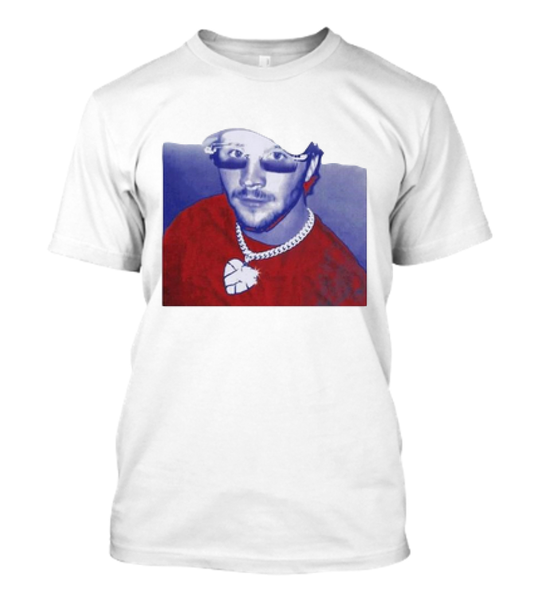 Josh Allen JA Sunglasses Blue Red Heart Necklace T-Shirt