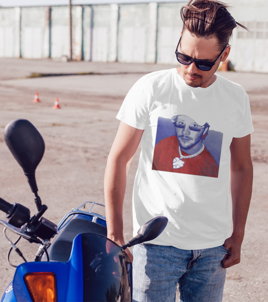 Josh Allen JA Sunglasses Blue Red Heart Necklace T-Shirt