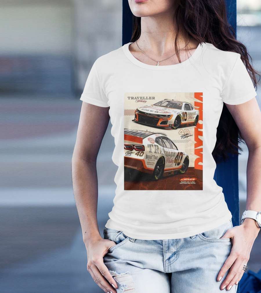 Traveller Tennessee Whiskey Blend No 40 JRM Daytona 500 Entry Justin Allgaier Diecast T-Shirt