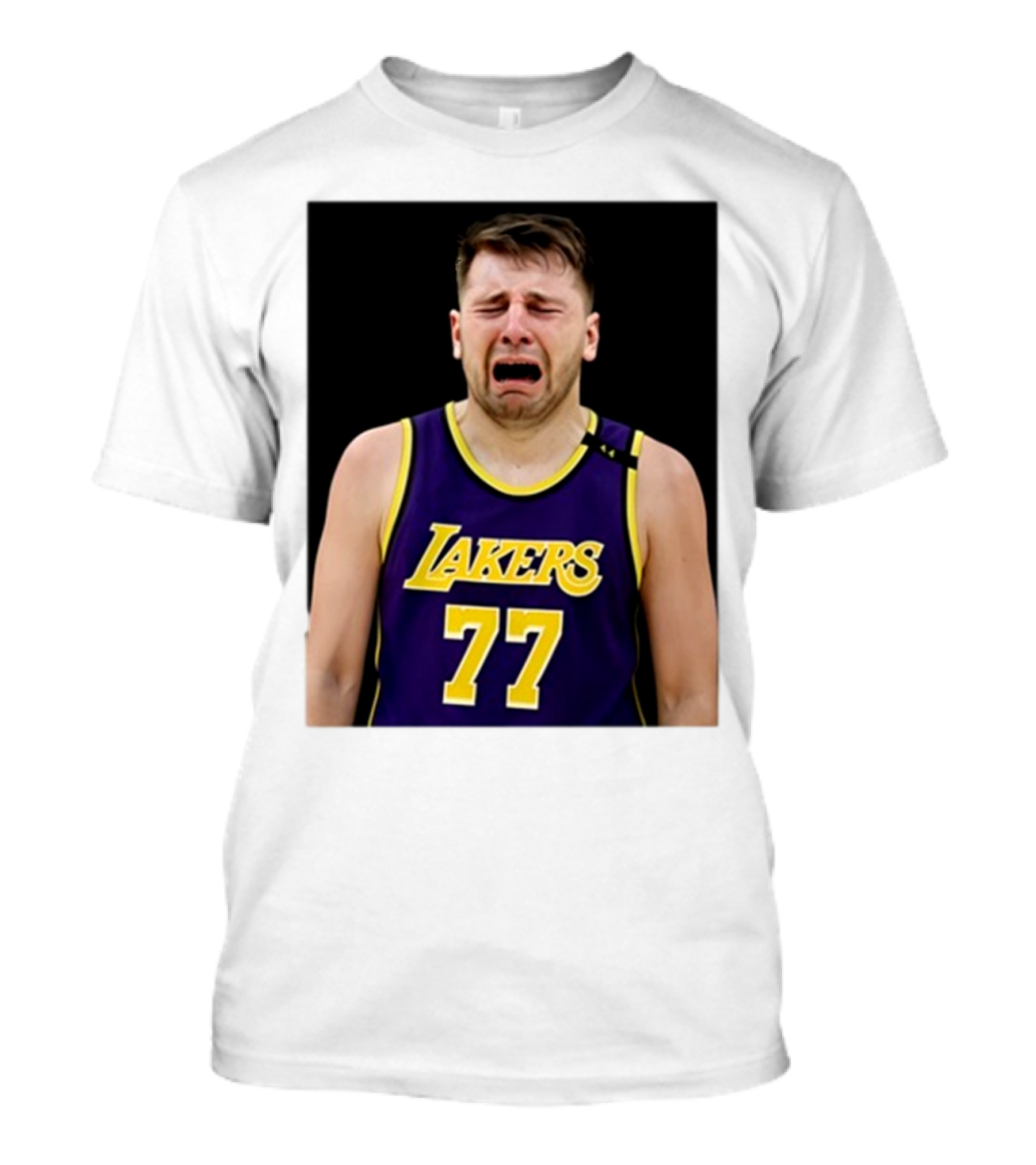Luka Doncic Crying Lakers 77 Jersey 2025 T-Shirt