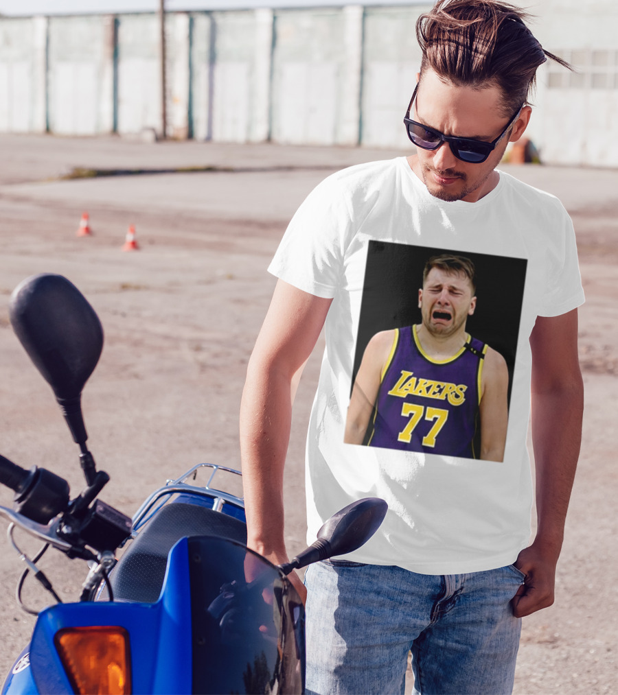 Luka Doncic Crying Lakers 77 Jersey 2025 T-Shirt