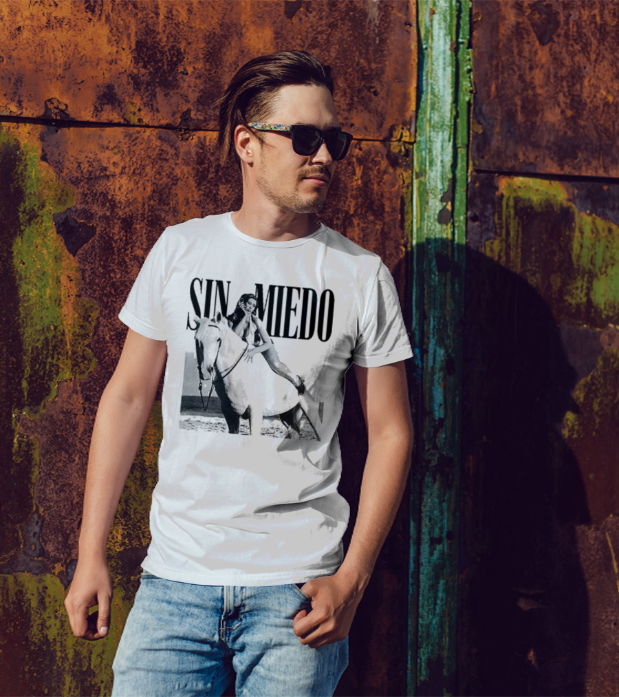 Kali Uchis Sin Miedo Equestrian Horseback Riding Vintage Style T-Shirt