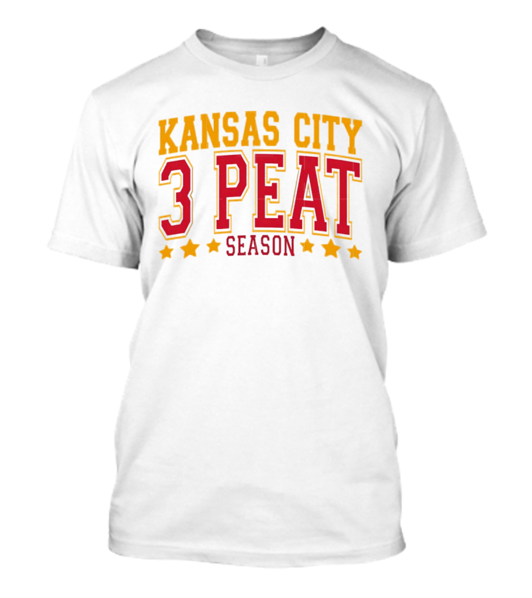 Kansas City 3 Peat Season Stars Championship Celebration T-Shirt
