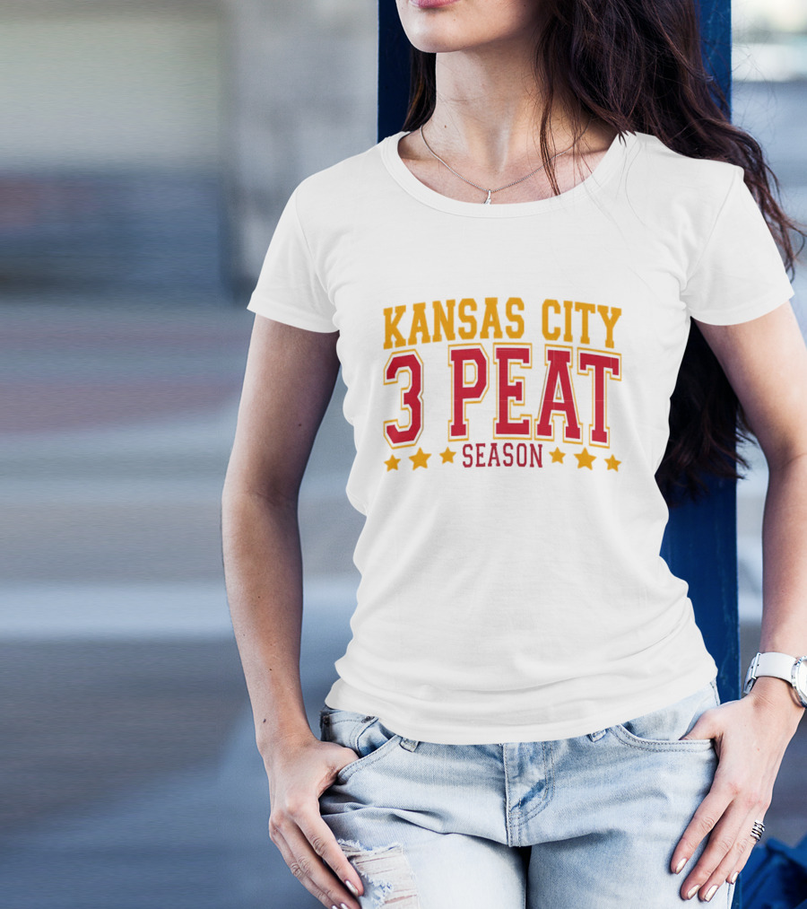 Kansas City 3 Peat Season Stars Championship Celebration T-Shirt