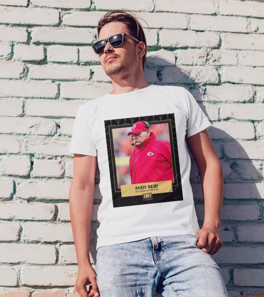 Kansas City Chiefs Andy Reid AFC Coach Of The Year 101 Awards T-Shirt