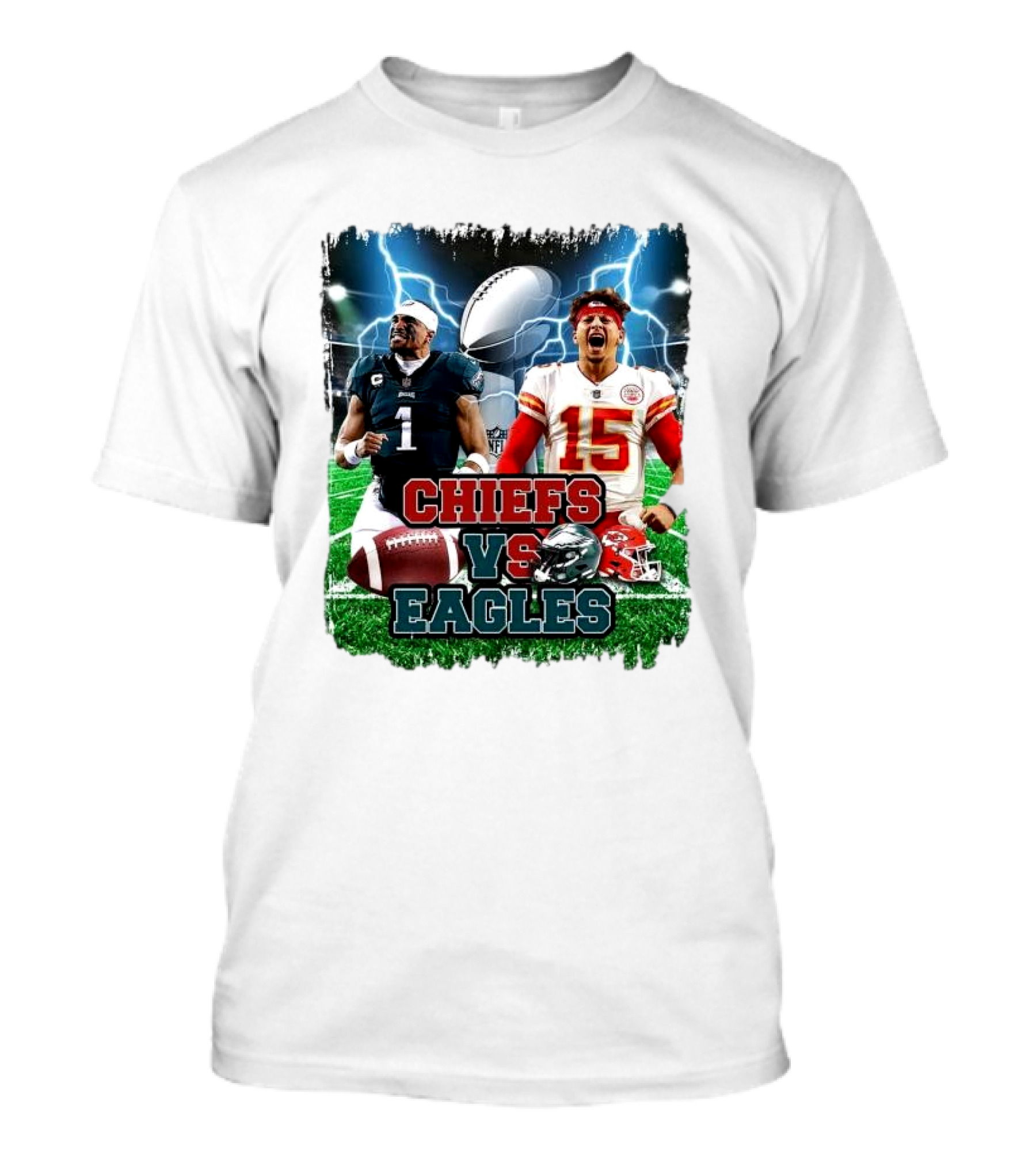 CHIEFS VS EAGLES Patrick Mahomes Jalen Hurts Super Bowl LIX T-Shirt