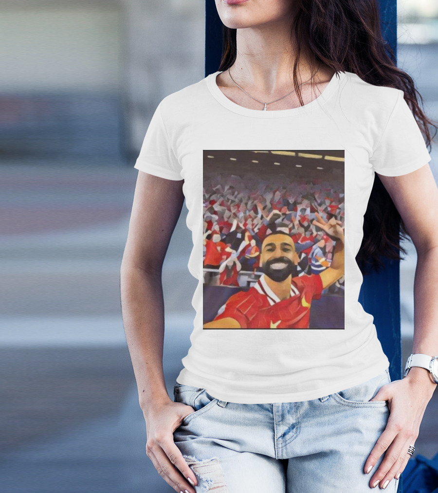 Liverpool FC 2025 Premier League Champions Mohamed Salah Selfie Celebration T-Shirt