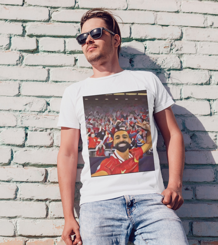 Liverpool FC 2025 Premier League Champions Mohamed Salah Selfie Celebration T-Shirt