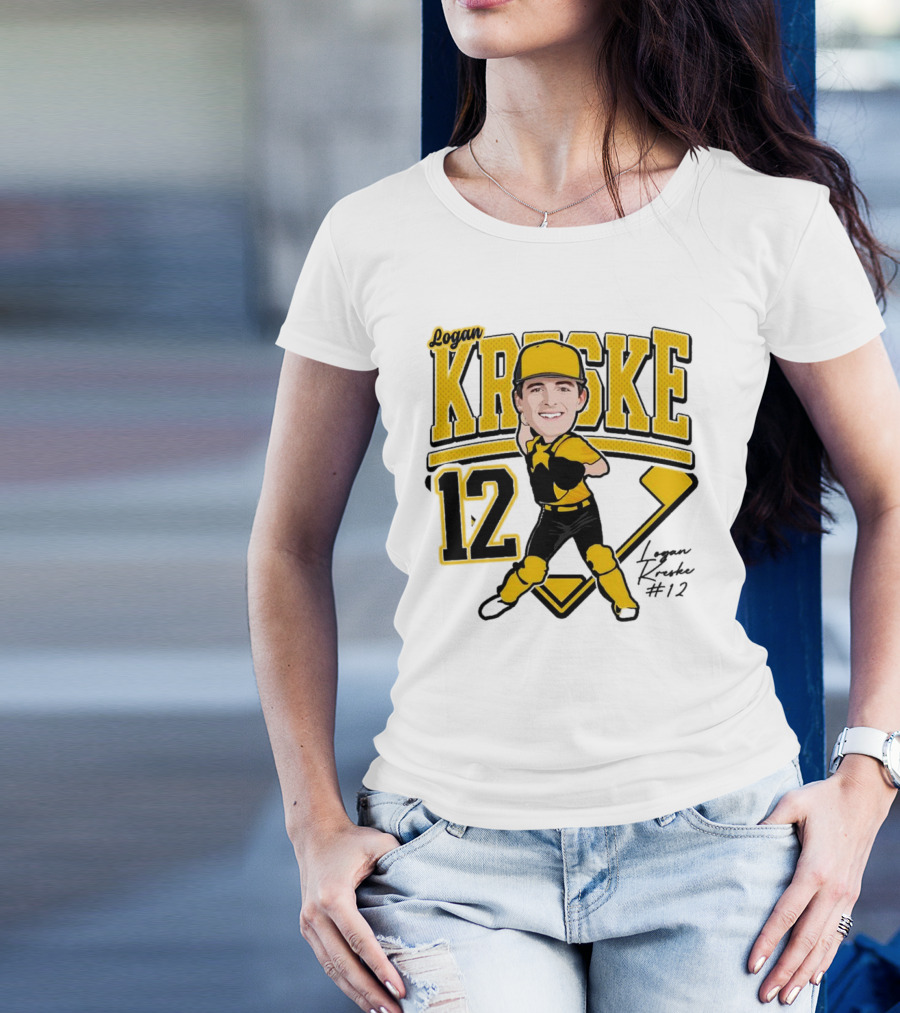 Logan Kreske Baseball 12 2025 Player Illustration T-Shirt
