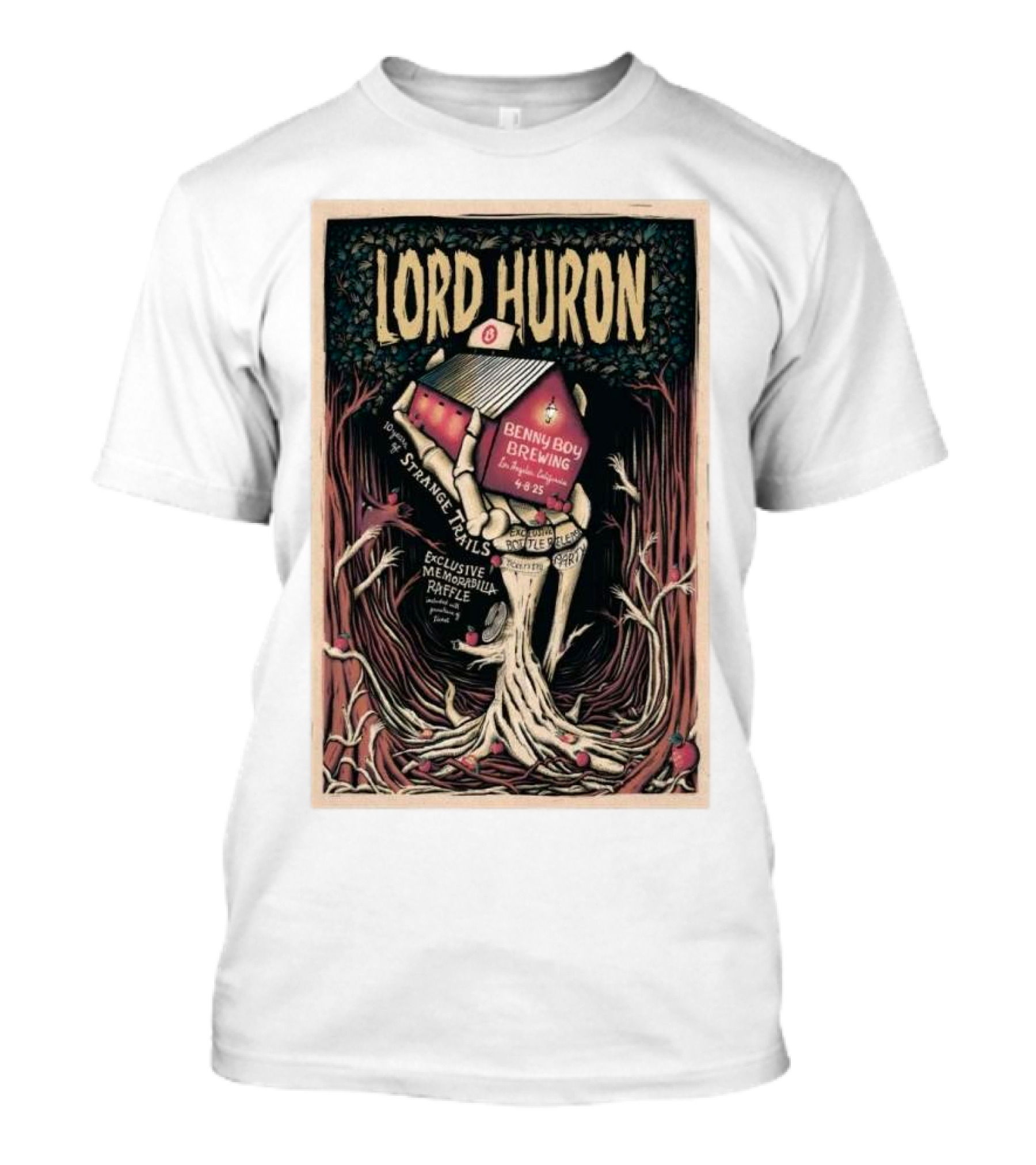 Lord Huron Strange Trails Benny Boy Brewing Apr 8 2025 Los Angeles CA Memorabilia Raffle T-Shirt