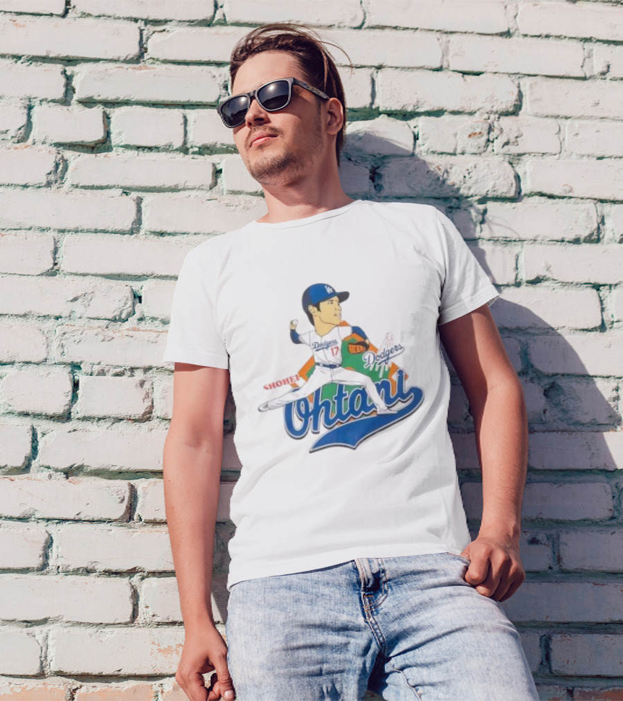 Los Angeles Dodgers Shohei Ohtani Cartoon Player Dodgers Ohtani T-Shirt