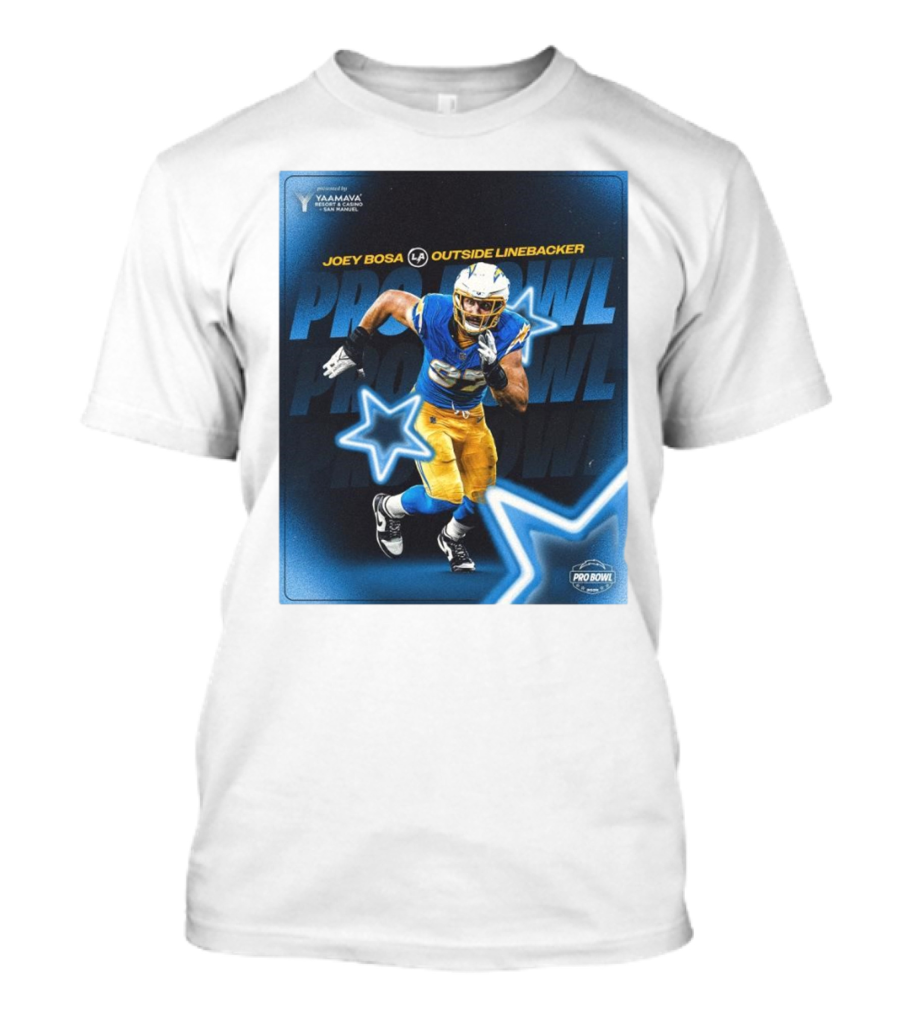 Joey Bosa LA Chargers Outside Linebacker Pro Bowl Presented By Yaamava’ Resort And Casino At San Manuel T-Shirt