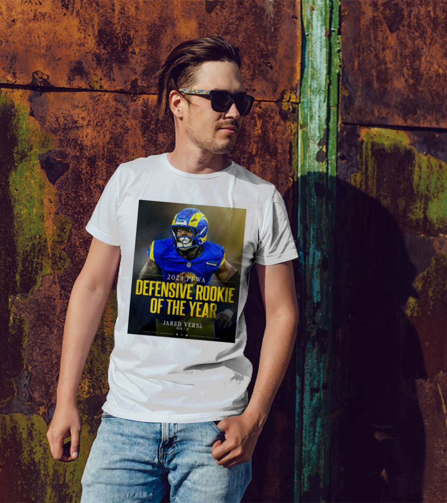 Los Angeles Rams Jared Verse 2024 PFWA Defensive Rookie Of The Year T-Shirt