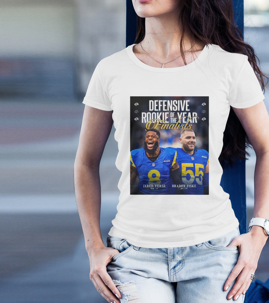 Los Angeles Rams Jared Verse Braden Fiske Defensive Rookie Of The Year Finalists 2024 T-Shirt