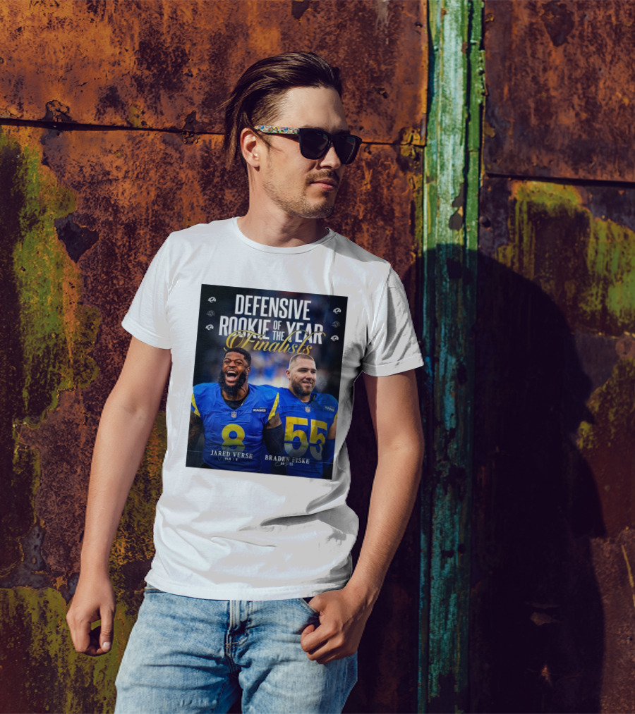Los Angeles Rams Jared Verse Braden Fiske Defensive Rookie Of The Year Finalists 2024 T-Shirt