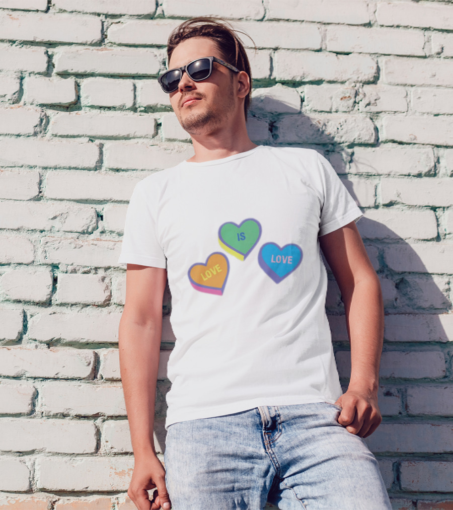 Love Is Love Colorful Hearts T-Shirt