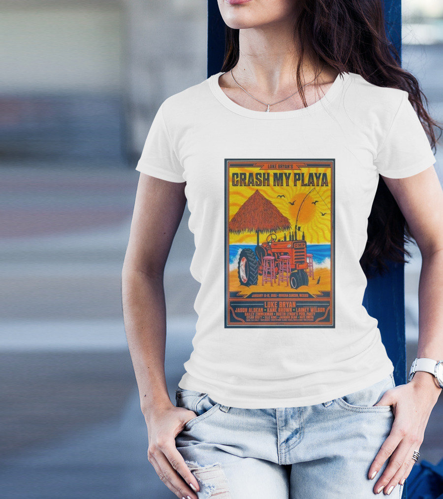 Luke Bryan's Crash My Playa January 15-18 2025 Riviera Cancun CMP Jason Aldean Kane T-Shirt