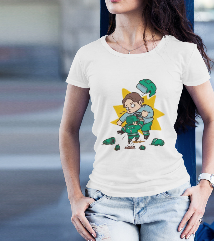 Mack Attacked Macklin Celebrini San Jose Sharks Cartoon Fight T-Shirt