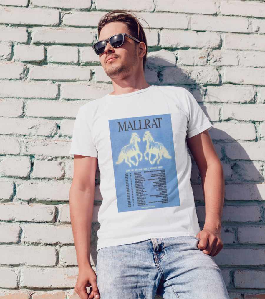 Mallrat Tour 2025 Light Hit My Face Like A Straight Right April May June T-Shirt