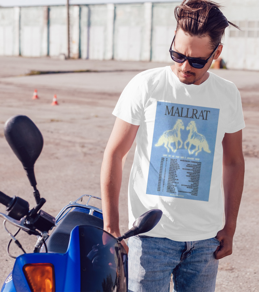 Mallrat Tour 2025 Light Hit My Face Like A Straight Right April May June T-Shirt