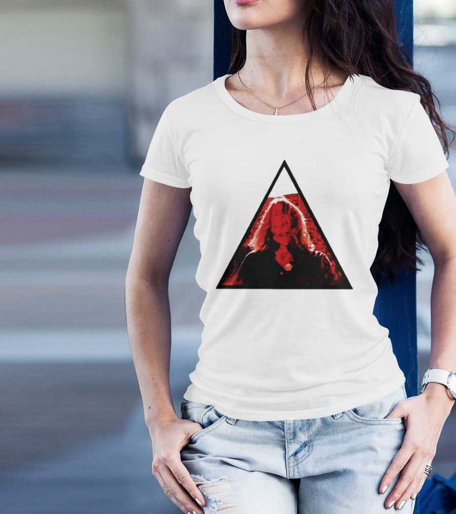 Manipulator 10 Year Anniversary Red Triangle Hair Face T-Shirt