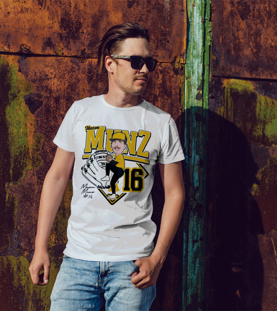 Mason Munz Baseball 2025 Player 16 Caricature T-Shirt