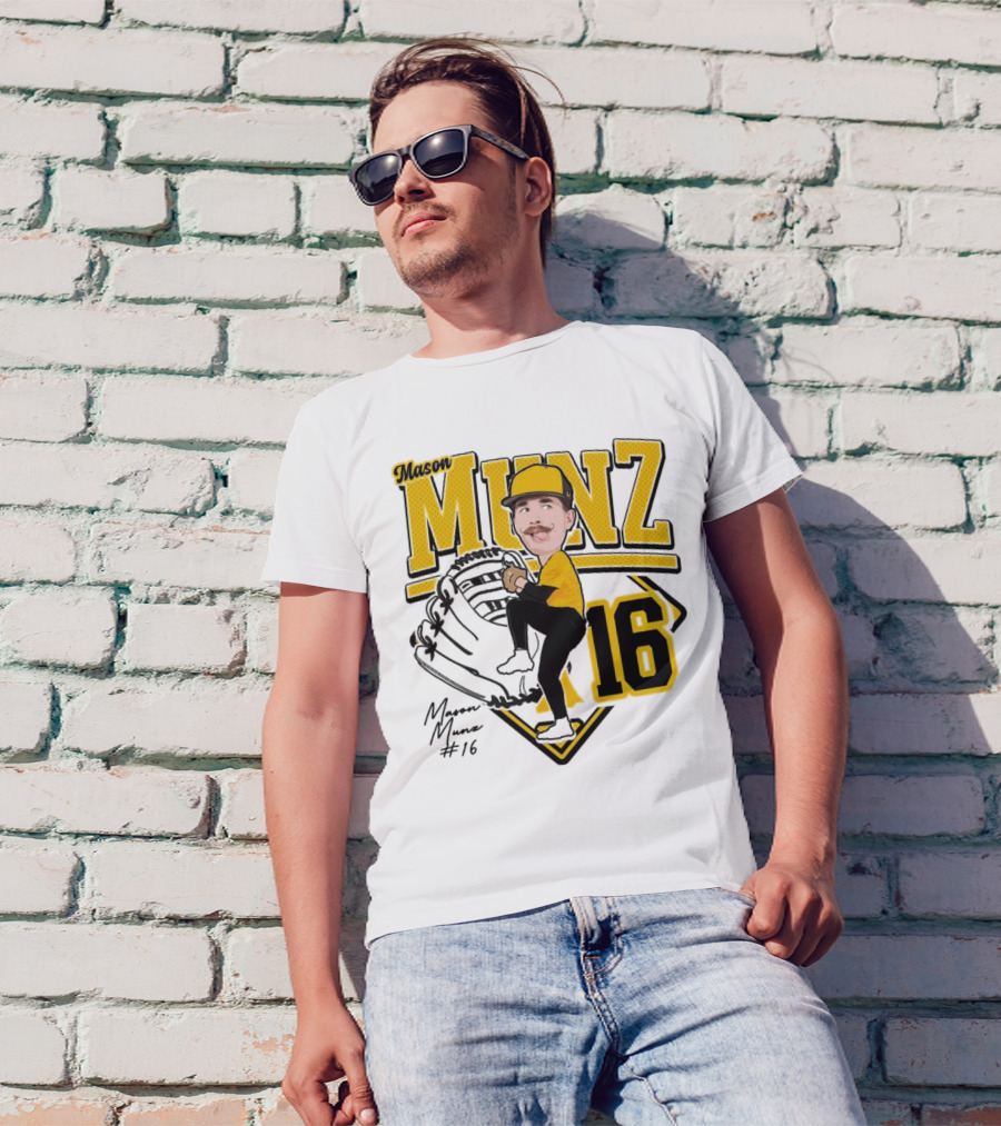 Mason Munz Baseball 2025 Player 16 Caricature T-Shirt