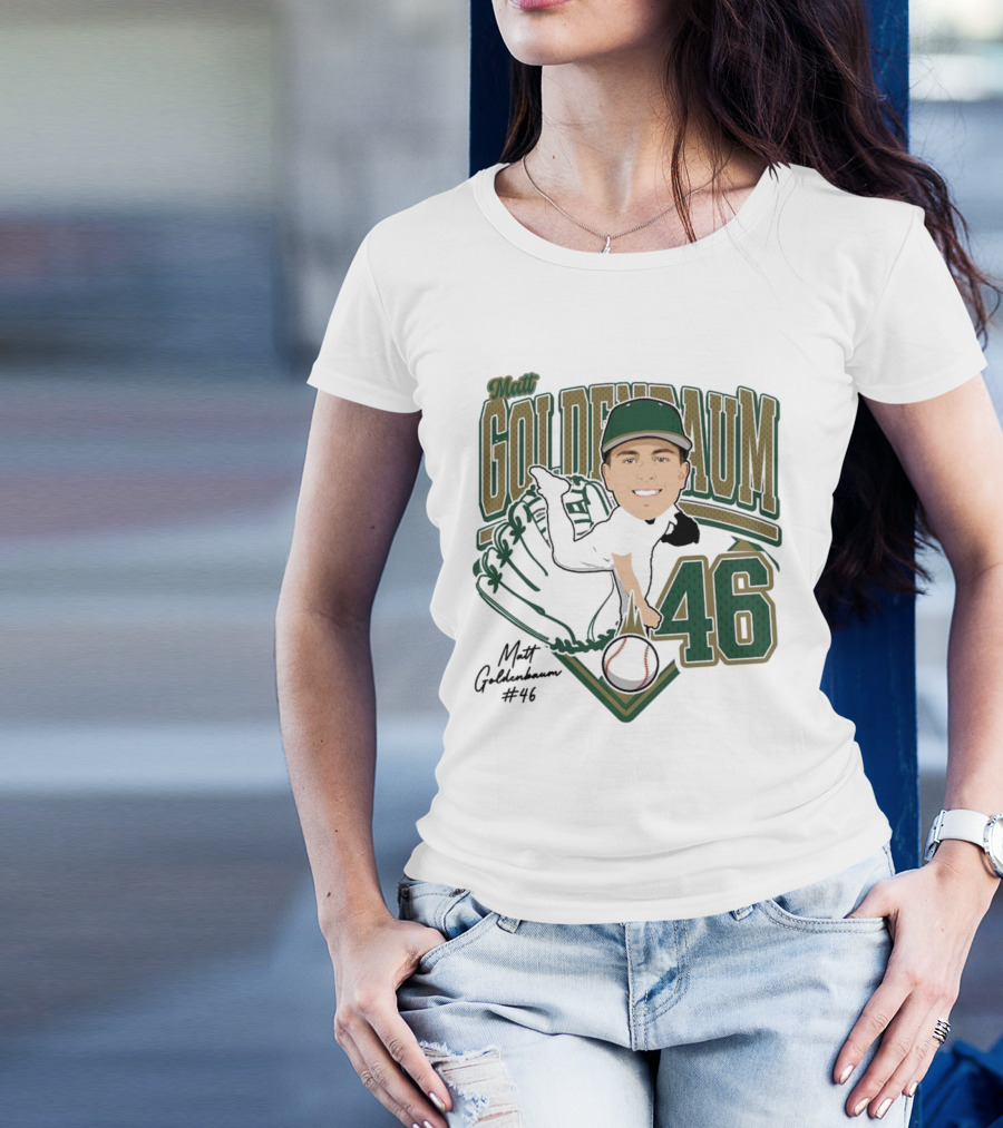 Matt Goldenbaum 46 Baseball Glove Illustration 2025 T-Shirt