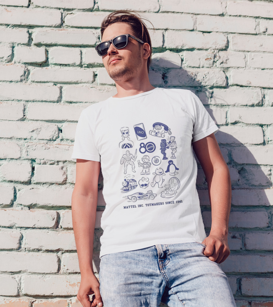 Masters Of The Universe UNO Barbie Hot Wheels Fisher Price Mattel Creations 80th Icons T-Shirt