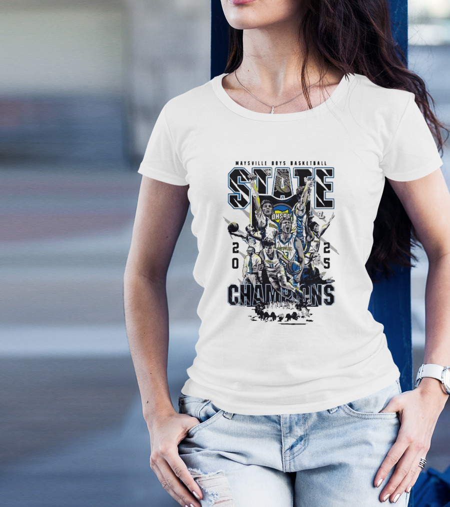Maysville Panthers OHSAA State Champions 2025 Boys Basketball Division Four Team T-Shirt