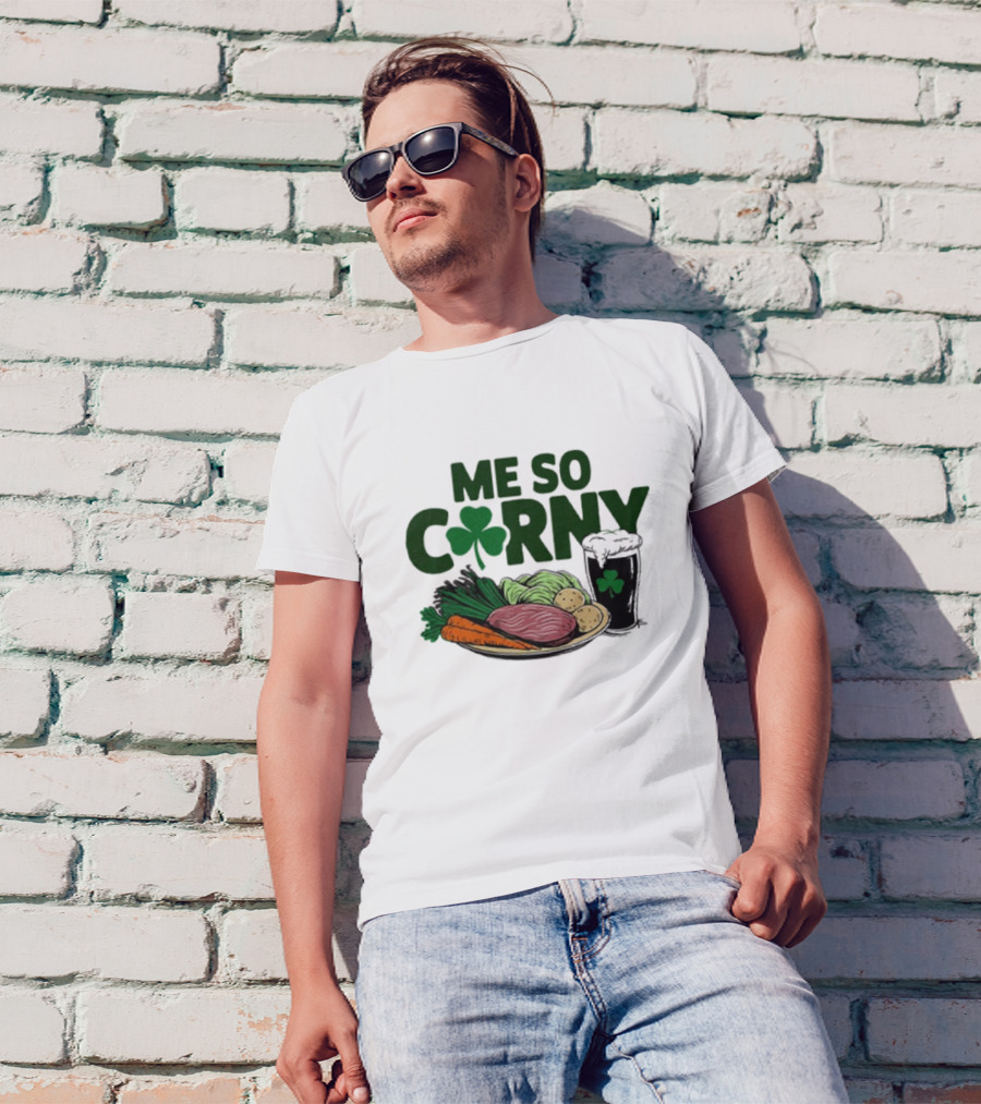 Me So Corny Corned Beef Cabbage St Patrick’s Day Shamrock Plate T-Shirt