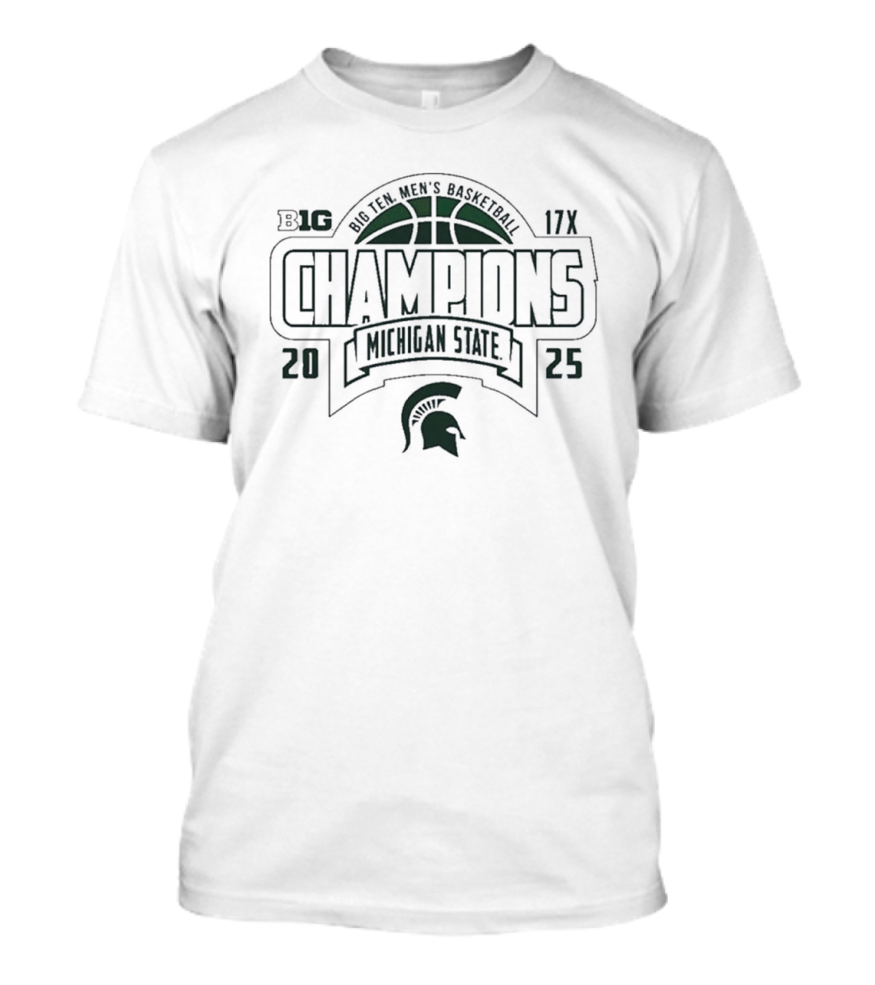 Big 10 Michigan State Spartans 2024 2025 Basketball Champions T-Shirt