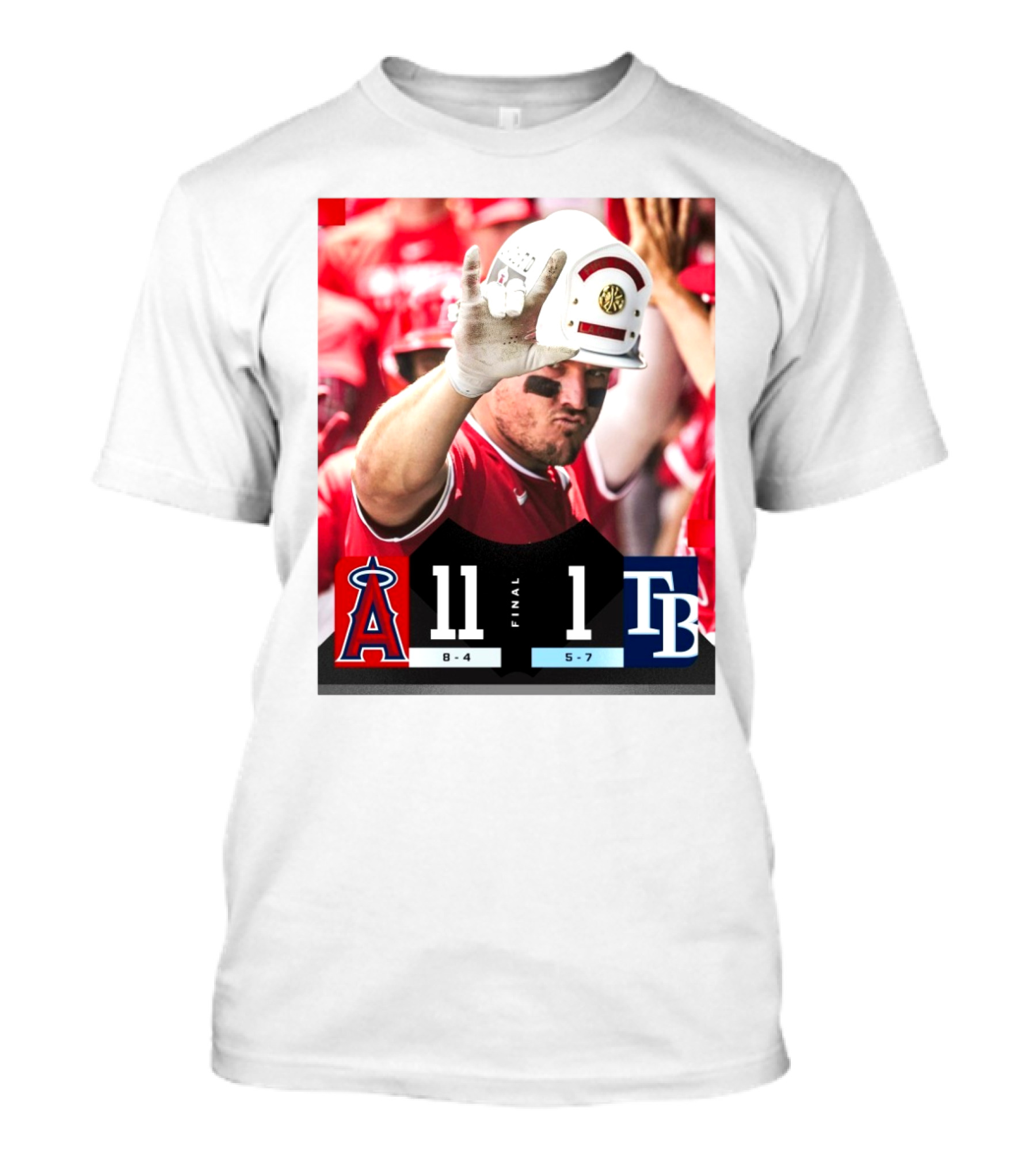 Los Angeles Angels 11-1 Victory Over Tampa Bay Rays Mike Trout Highlights T-Shirt
